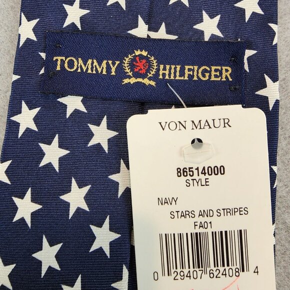 Tommy Hilfiger NEW 100% Silk Stars and Stripes Vintage Tie Americana Patriotic - Picture 10 of 13